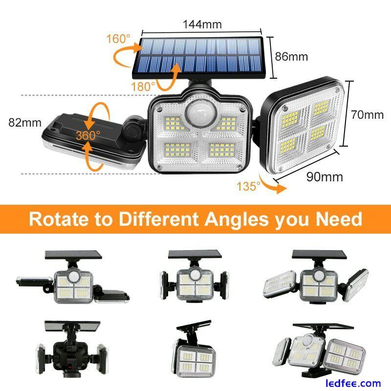 Solar LED Street Lamp Motion Sensor Remote Control Wall Flood Yard Outdoor Lamp 0 