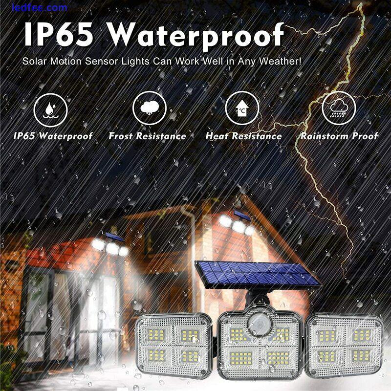 Solar LED Street Lamp Motion Sensor Remote Control Wall Flood Yard Outdoor Lamp 4 