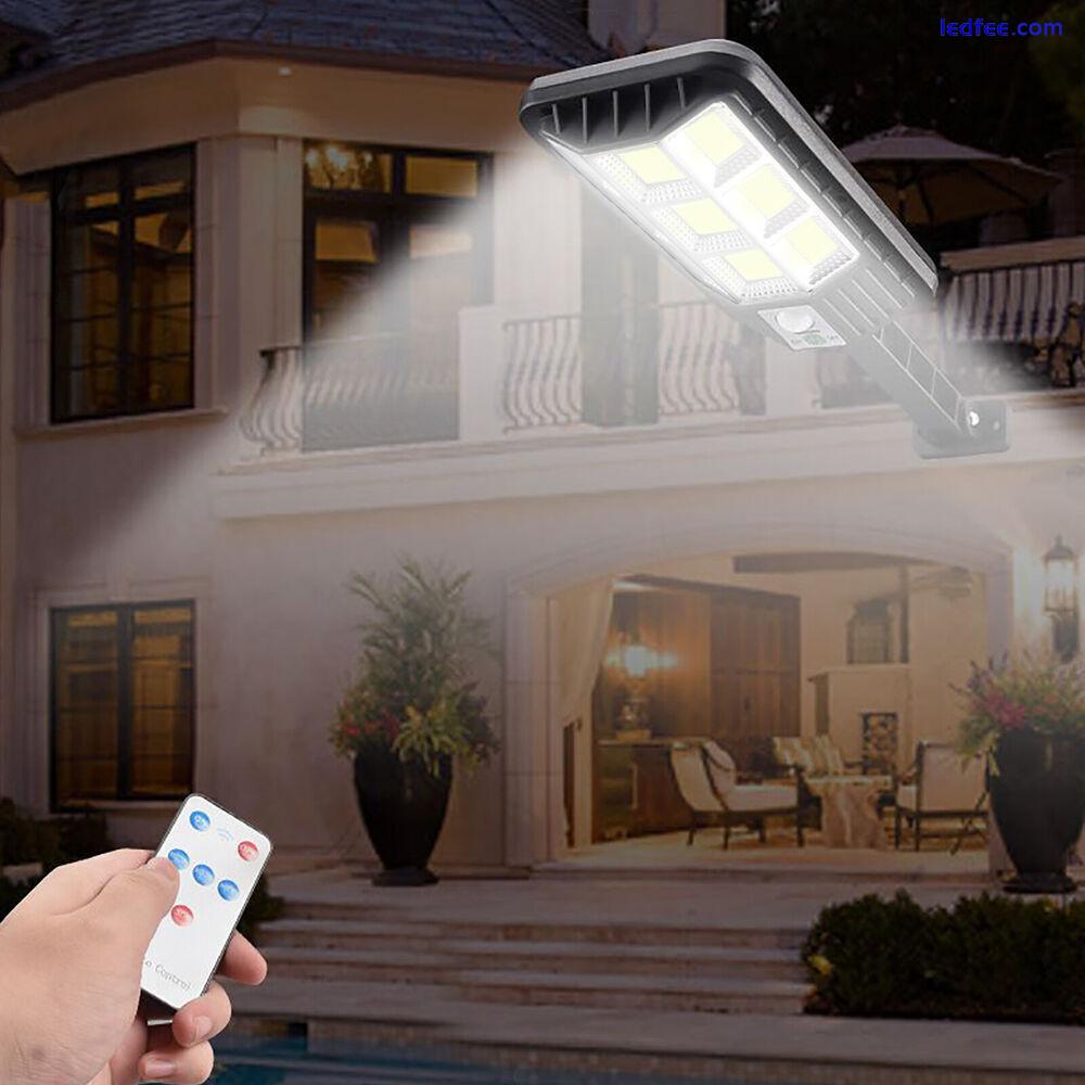 Outdoor LED Solar Street Light Motion Sensor Flood Lamp Yard Garden Wall Light 4 