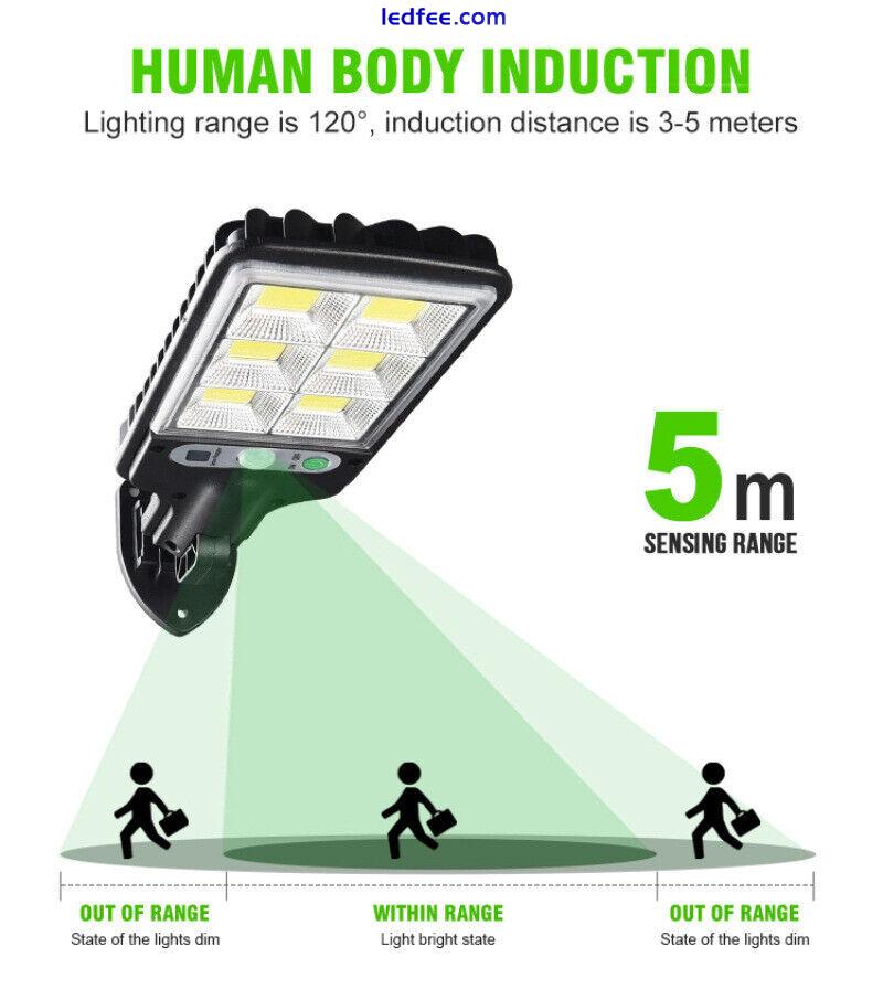 Solar Street LED Light Radar Sensor Remote Outdoor Garden Yard Flood Wall Lamp 0 