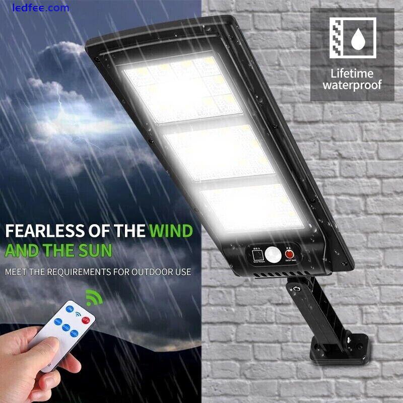 Commercial Solar Street Flood Light LED Outdoor Road Area Dusk To Dawn Lamp 2PK 1 