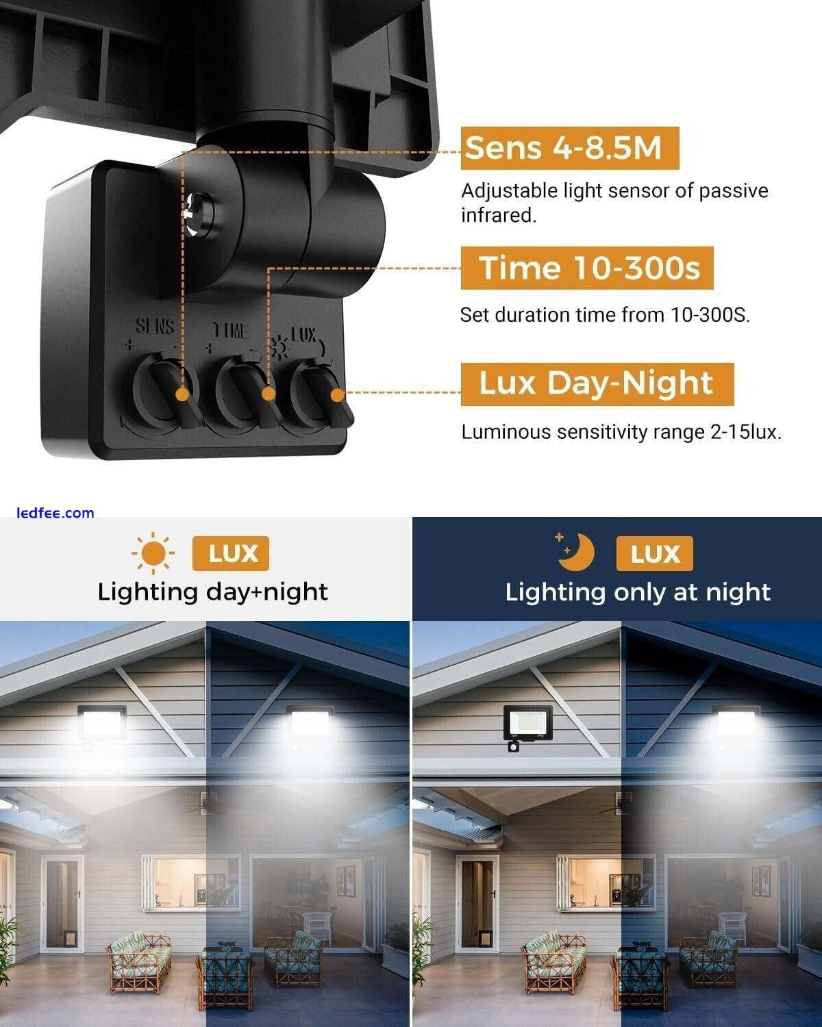 vighep Outdoor Security Lights Motion Sensor - 50W 5000Lumens Led Flood Lights 2 