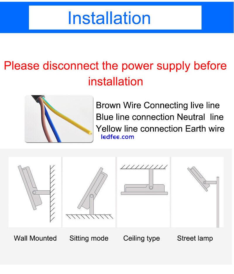 50W Watt Led Flood Light Outdoor Security Garden Yard Spotlight Lamp 110V 220V 5 