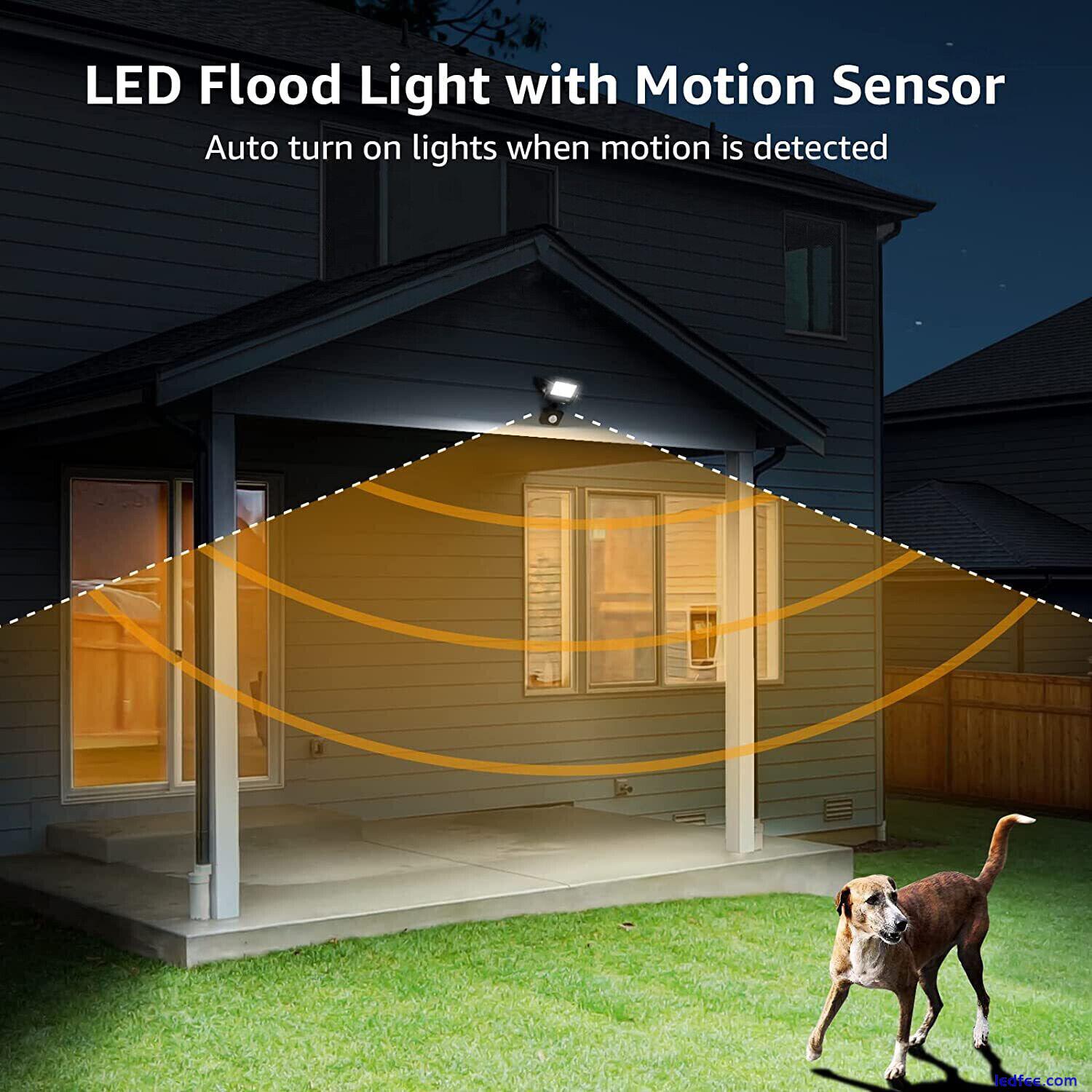 Outdoor PIR LED Floodlight Motion Sensor Garden Flood Security Light 10W/30W/50W 1 