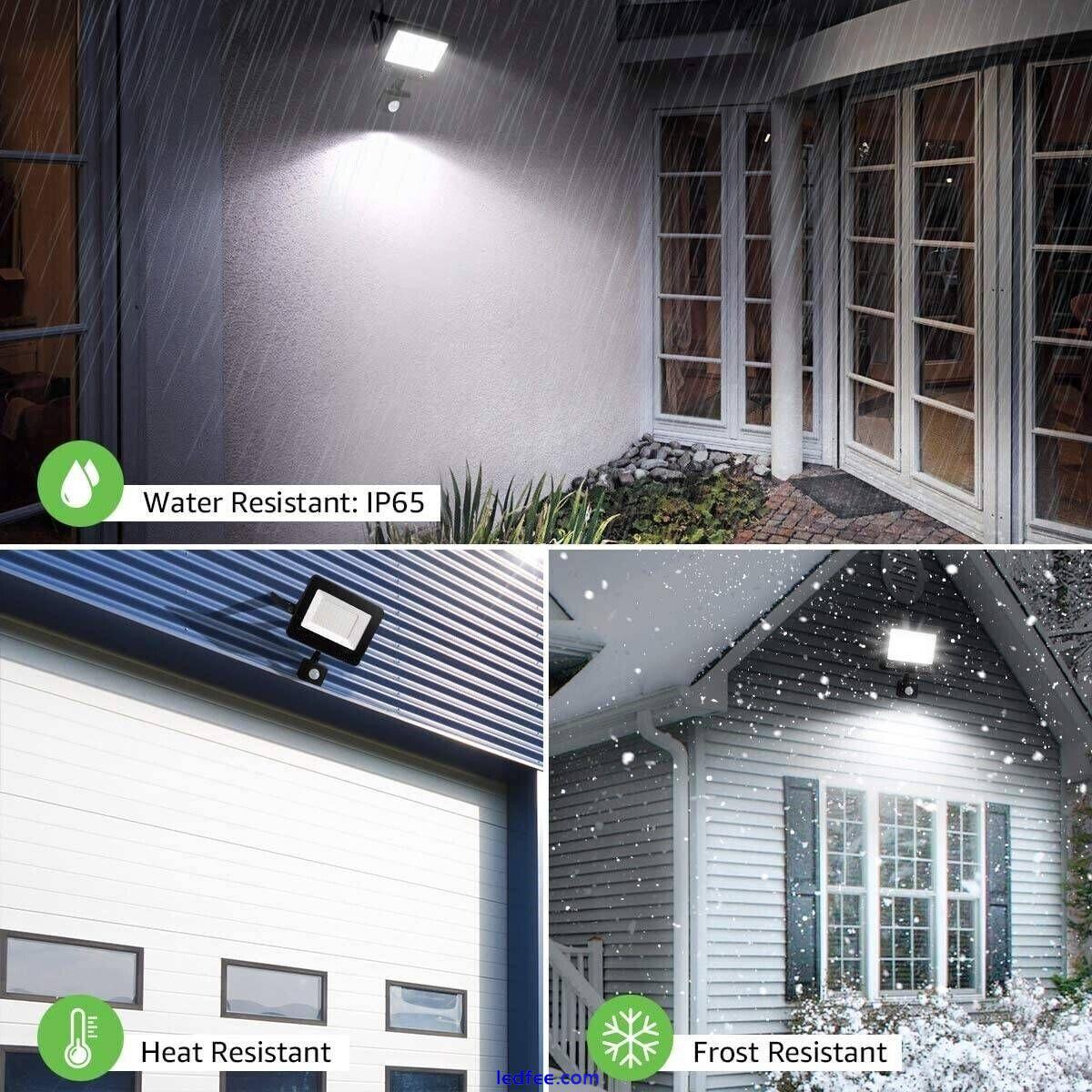 Outdoor PIR LED Floodlight Motion Sensor Garden Flood Security Light 10W/30W/50W 5 