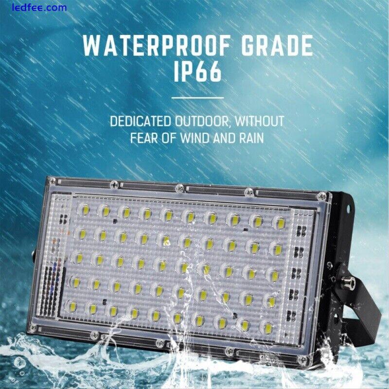 LED Floodlight Bulb 50W Outdoor Security IP65 Garden Waterproof FloodLights 240V 4 