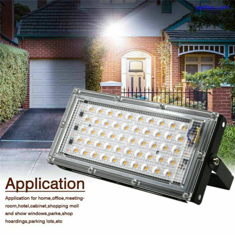 LED Floodlight Bulb 50W Outdoor Security IP65 Garden Waterproof FloodLights 240V 1 