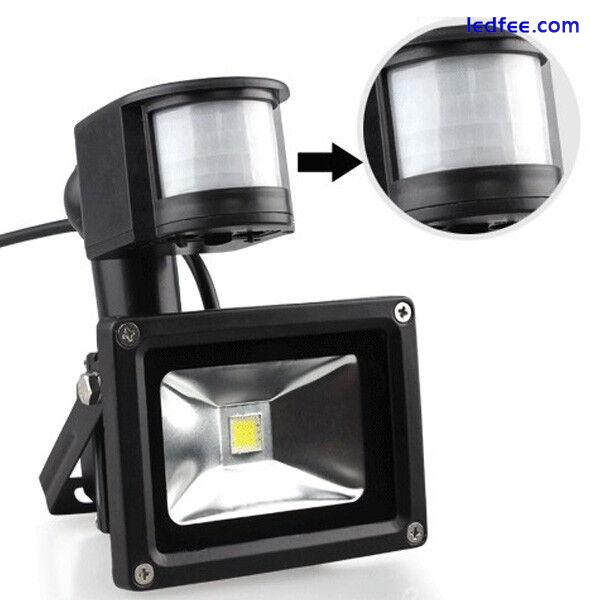 10W 20W 30W 50W White Pir Motion Sensor Security LED Flood Light Outdoor Lamp AC 1 