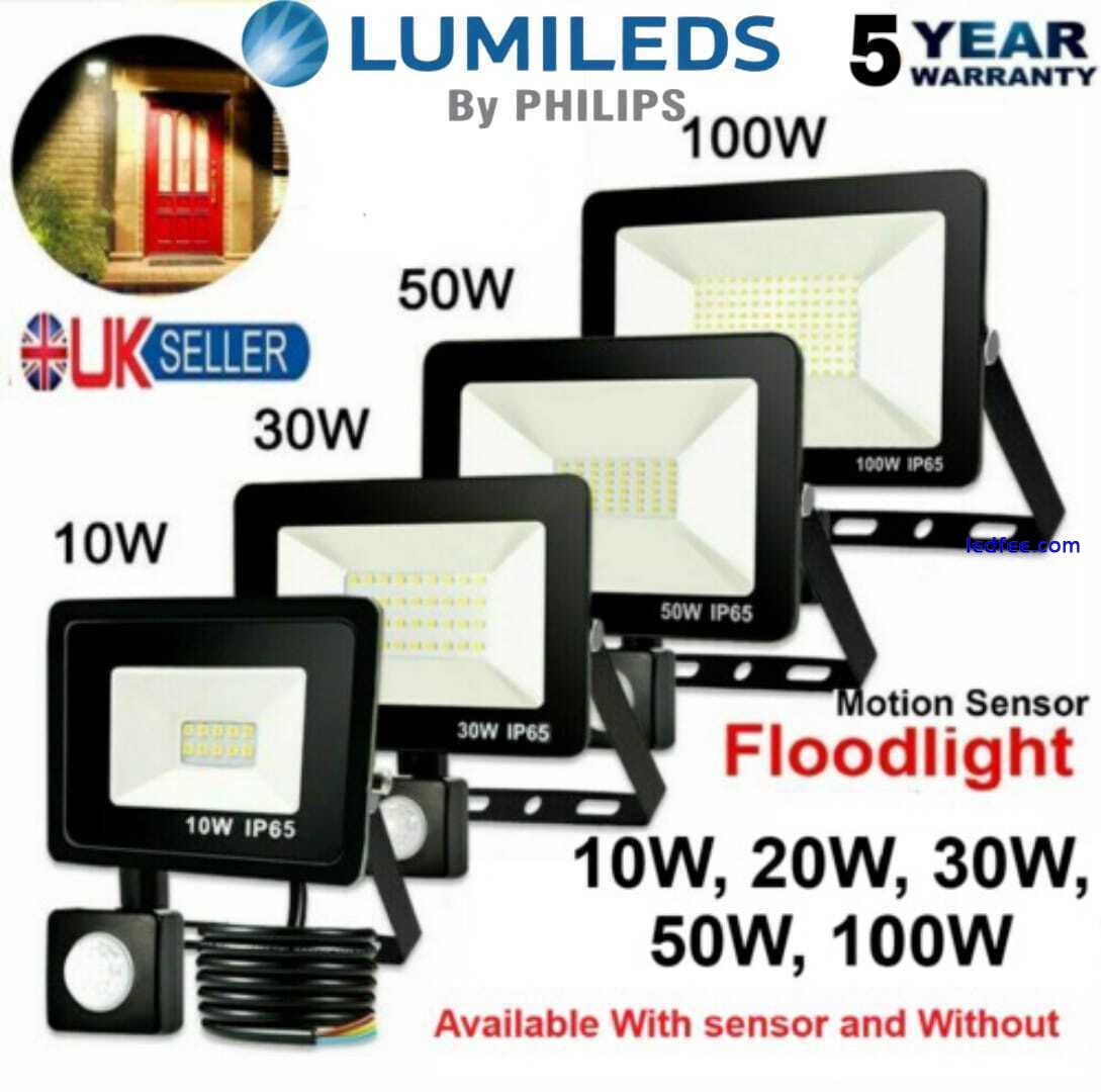 LED FLOODLIGHT OUTDOOR SECURITY LIGHT FLOOD GARDEN MOTION SENSOR PIR LIGHTS 50W 0 