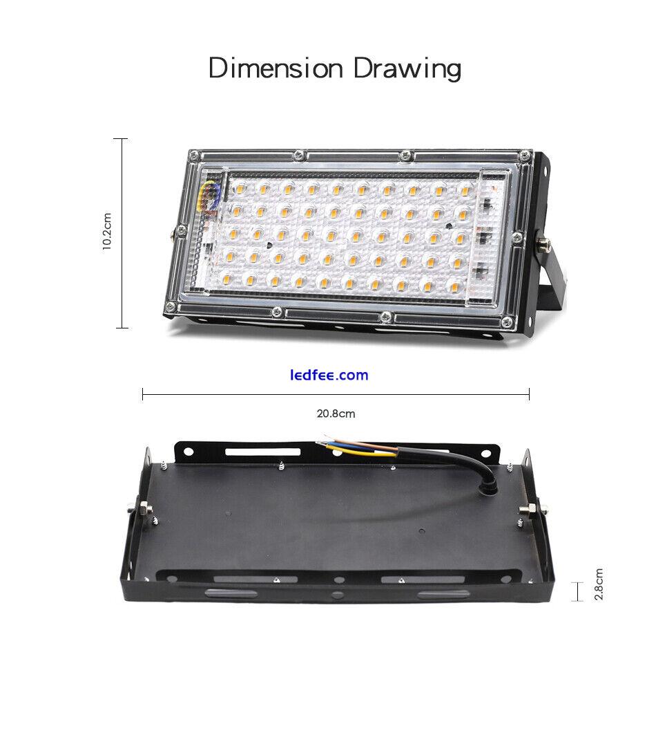 3PCS 50W Led Flood Light Outdoor Security Spotlight Lamp 110V 220V Cool White 5 