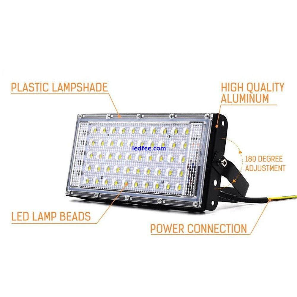 50W LED Floodlight Light Security Flood Lights Outdoor Garden Lamp Waterproof 3 