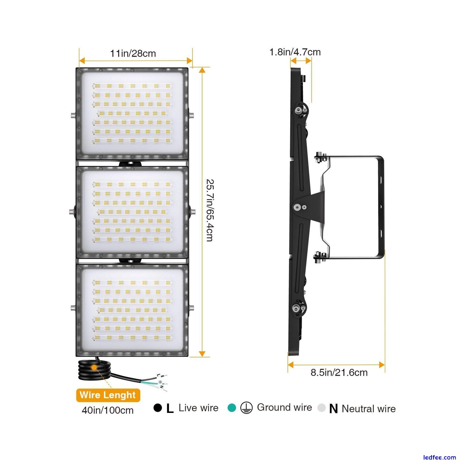 LED Flood Light Outdoor 600W, 60000LM Smart APP Control Tunable White 3000K-6... 4 