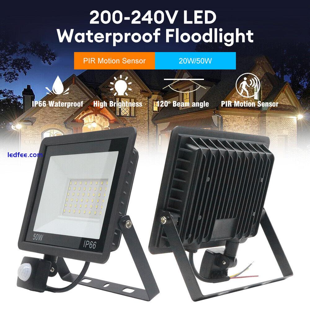 20W 50W LED Flood Light Body Sensor Floodlight Outdoor Security Garden Lamp IP66 0 