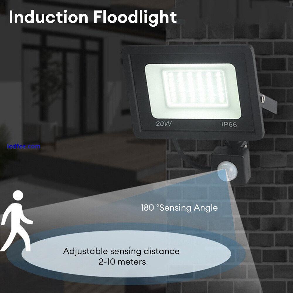 20W 50W LED Flood Light Body Sensor Floodlight Outdoor Security Garden Lamp IP66 3 