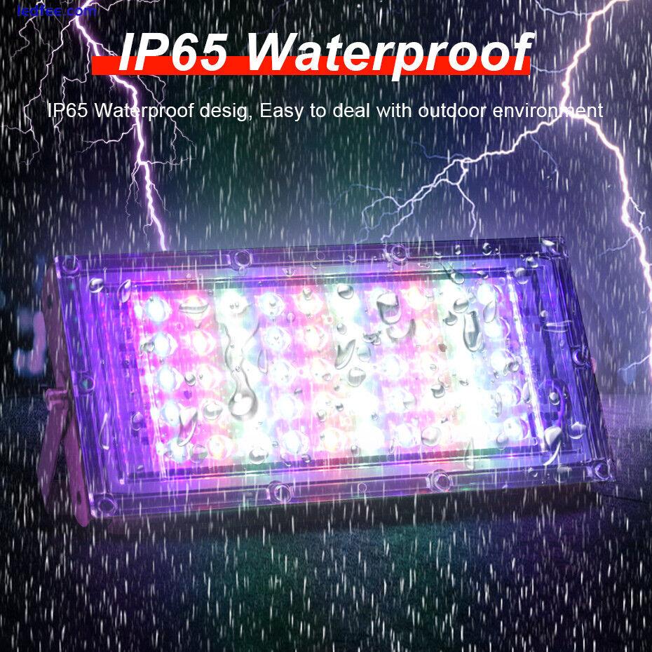 100W RGB LED Floodlight Colour Change Flood Light Outdoor Security Garden Lamp 4 