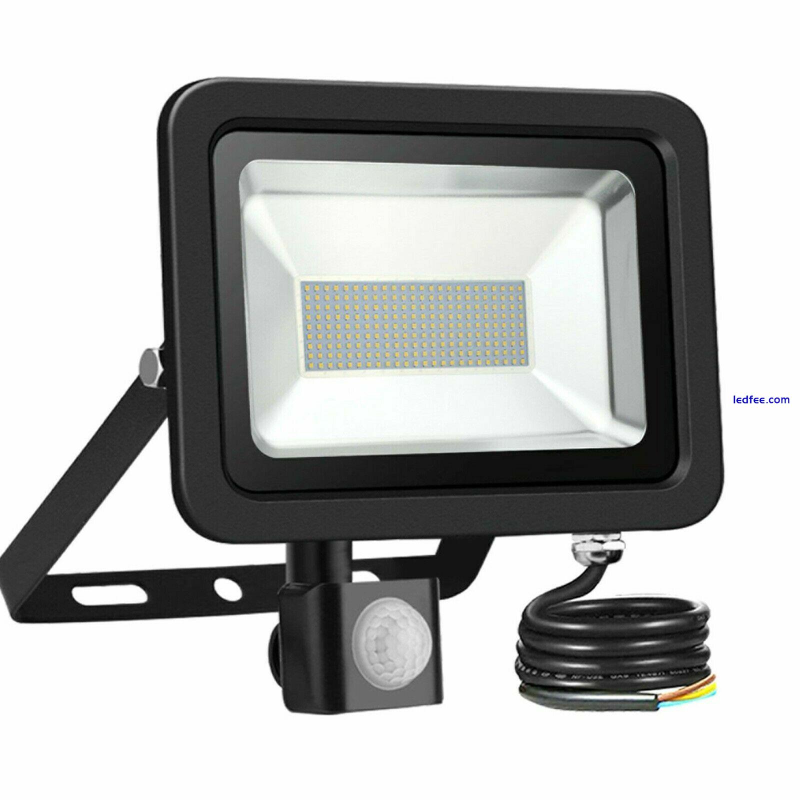 Slim LED Security Floodlight Outdoor Garden PIR Motion Sensor Wall Flood Lights 1 