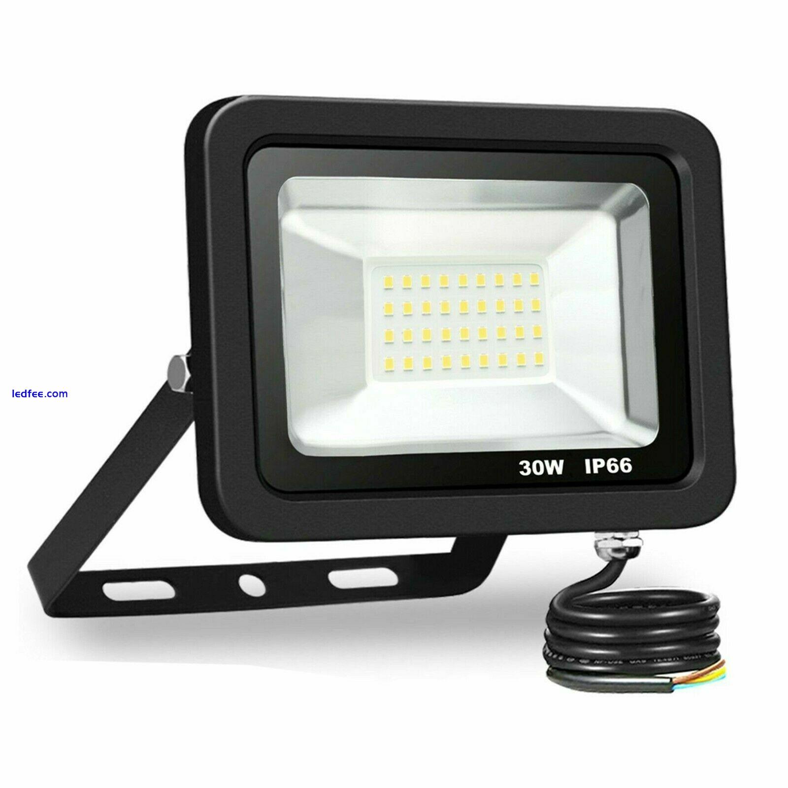 Slim LED Security Floodlight Outdoor Garden PIR Motion Sensor Wall Flood Lights 2 