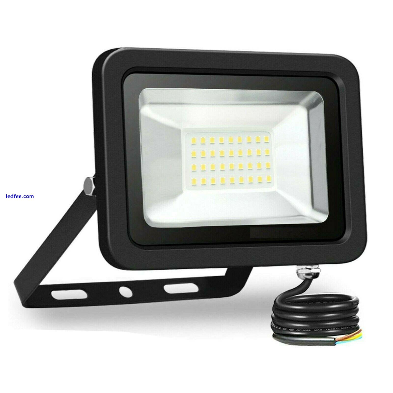 Slim LED Security Floodlight Outdoor Garden PIR Motion Sensor Wall Flood Lights 4 