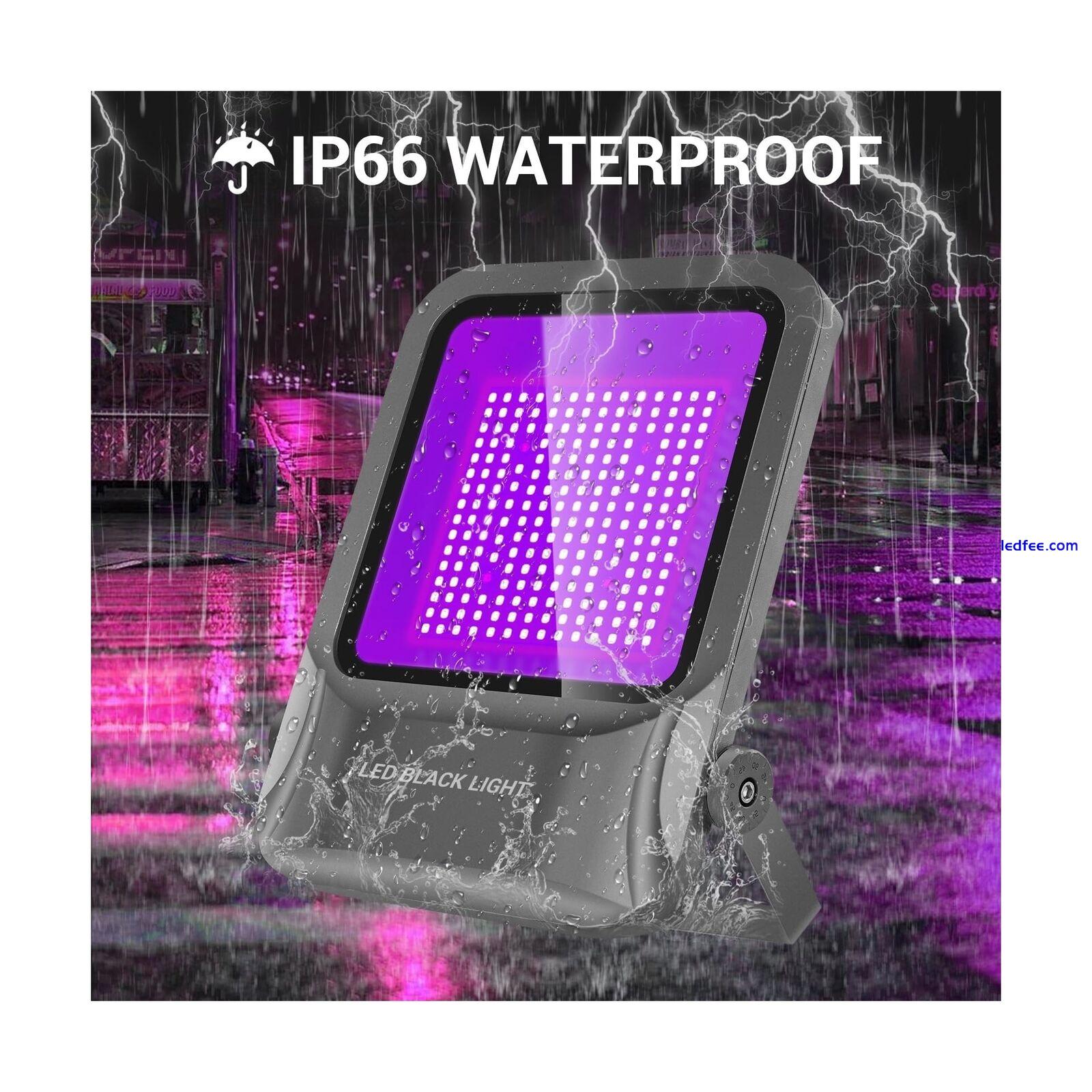 200W LED Black Lights,Black Light Flood Lights with Plug Outdoor IP66 Waterpr... 2 