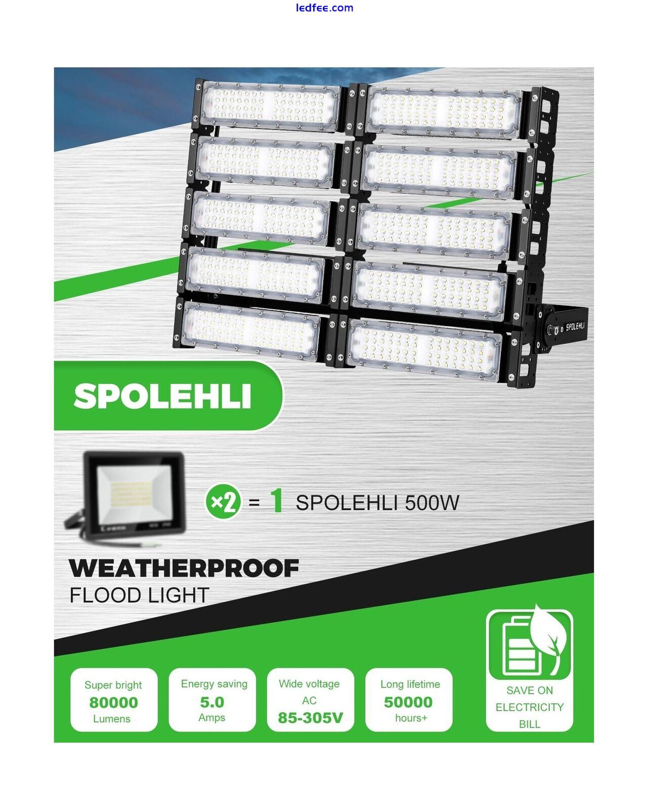 Spolehli LED Stadium Flood Lights 3000W Equivalent 80000LM Super Bright LED A... 0 