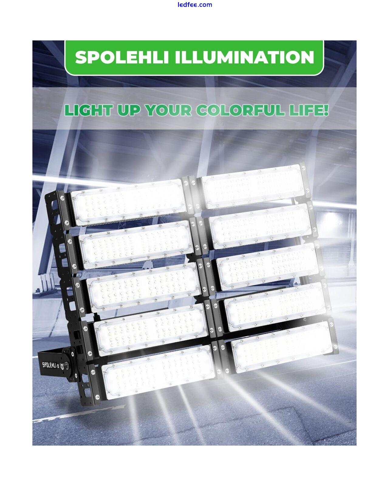 Spolehli LED Stadium Flood Lights 3000W Equivalent 80000LM Super Bright LED A... 4 