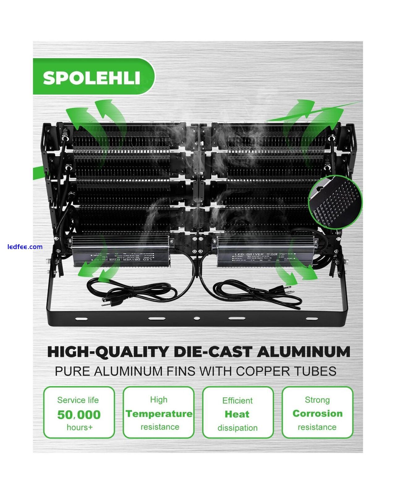 Spolehli LED Stadium Flood Lights 3000W Equivalent 80000LM Super Bright LED A... 1 