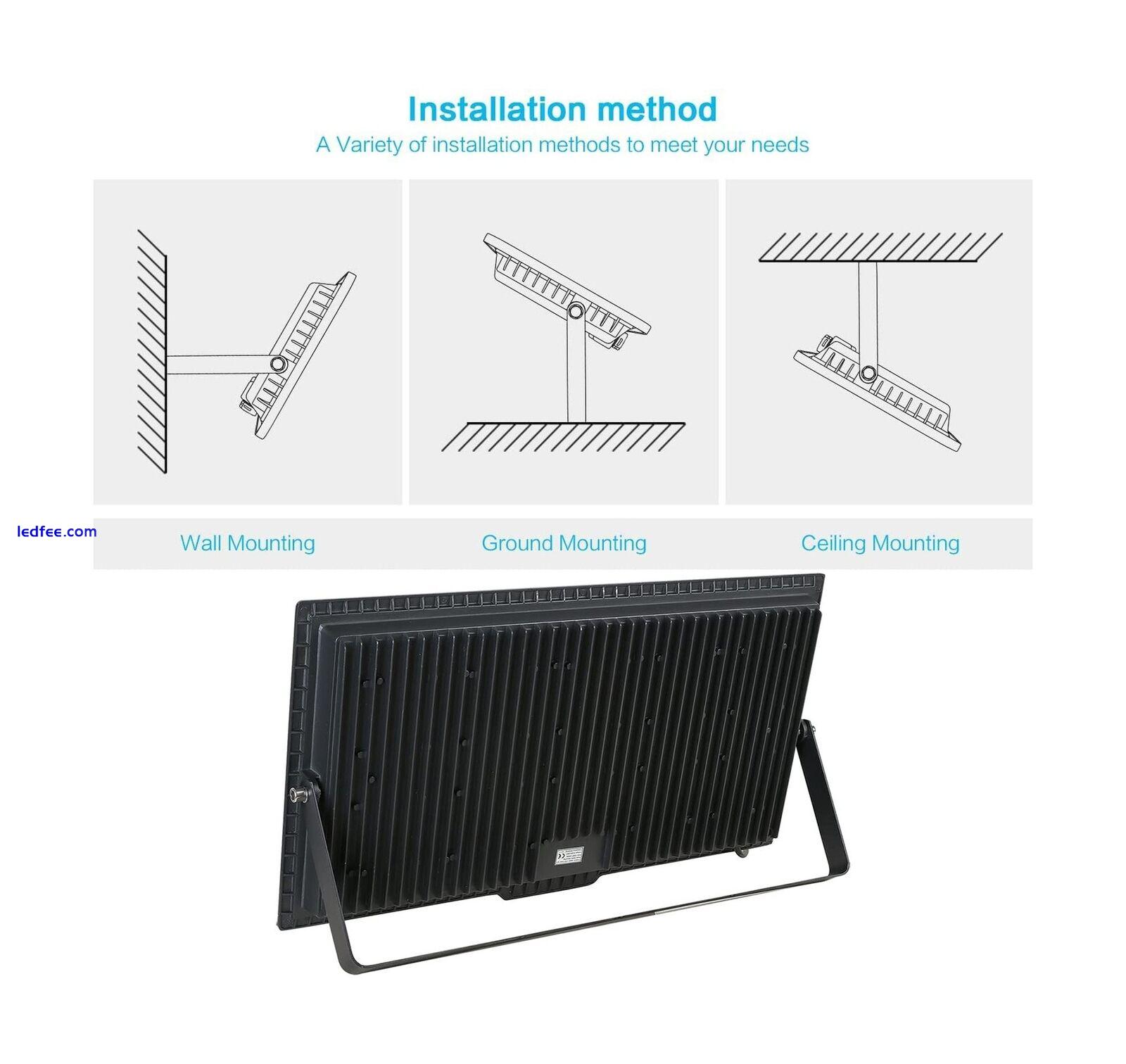 600W LED Flood Light, Waterproof IP66 with Plug, 6000K Daylight White, 60000L... 4 