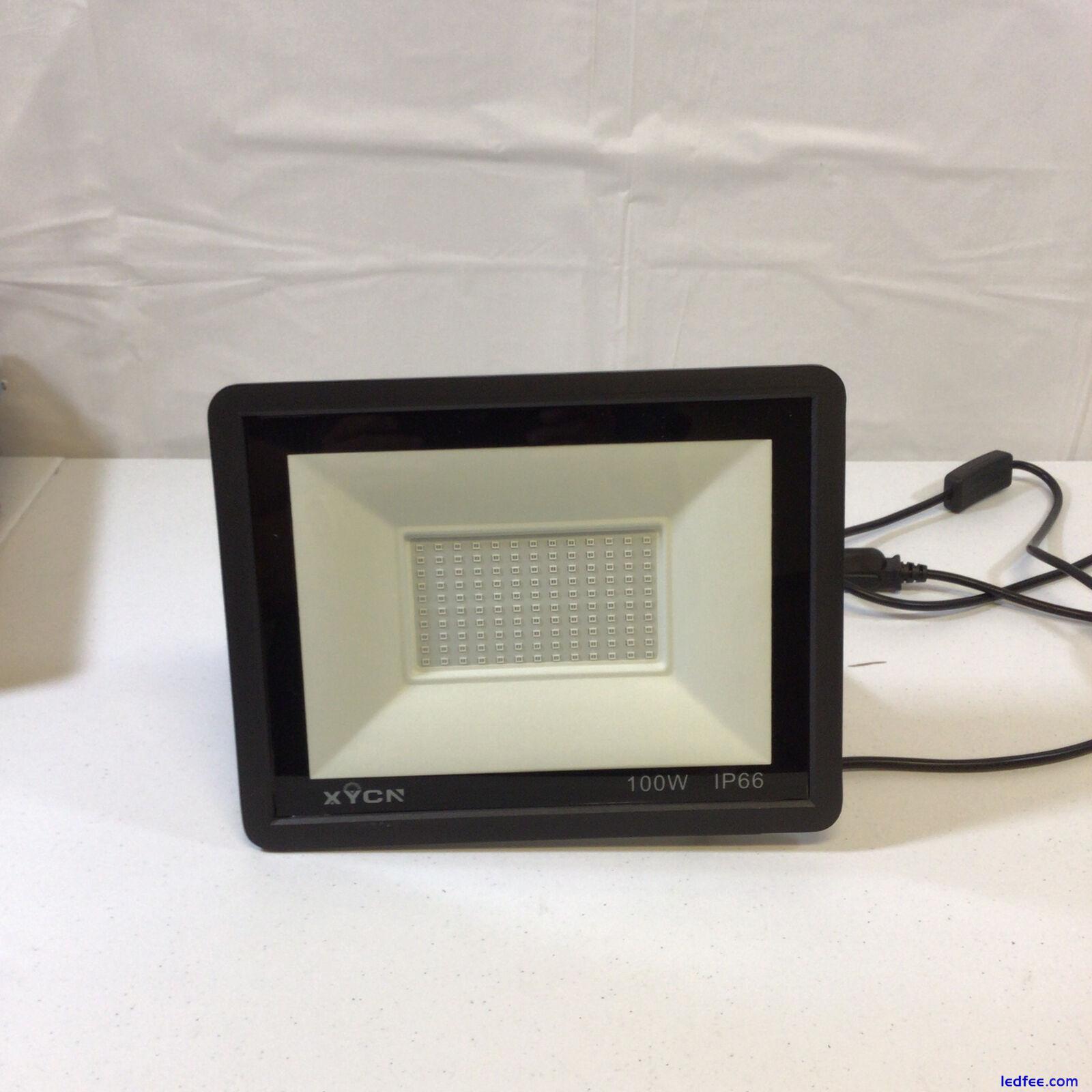 XYCN Black White Super Bright Waterproof 100W Outdoor Security LED Flood Light 2 