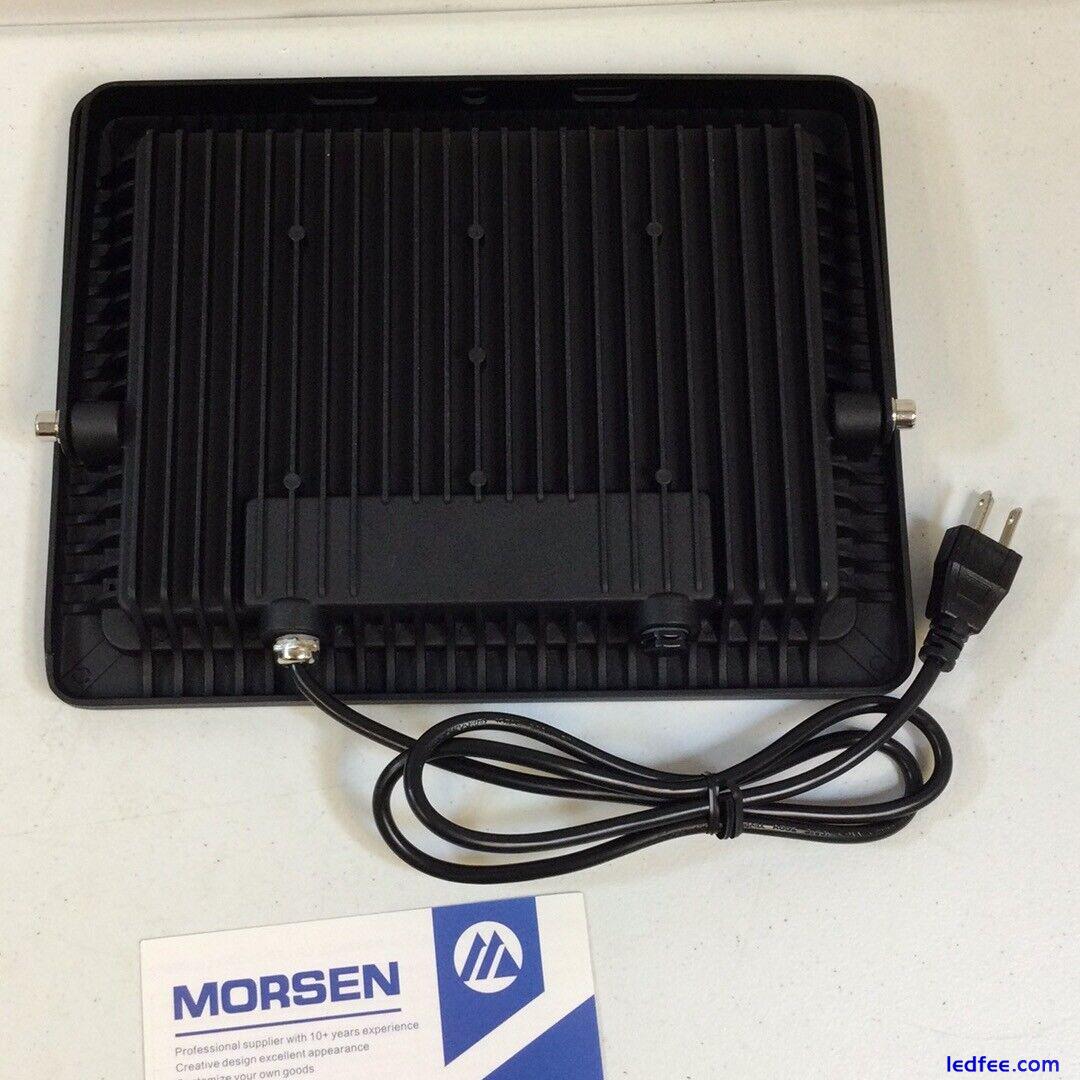 Morsen Black White IP66 Waterproof 300W 30000lm Security LED Flood Light 2 Pack 2 