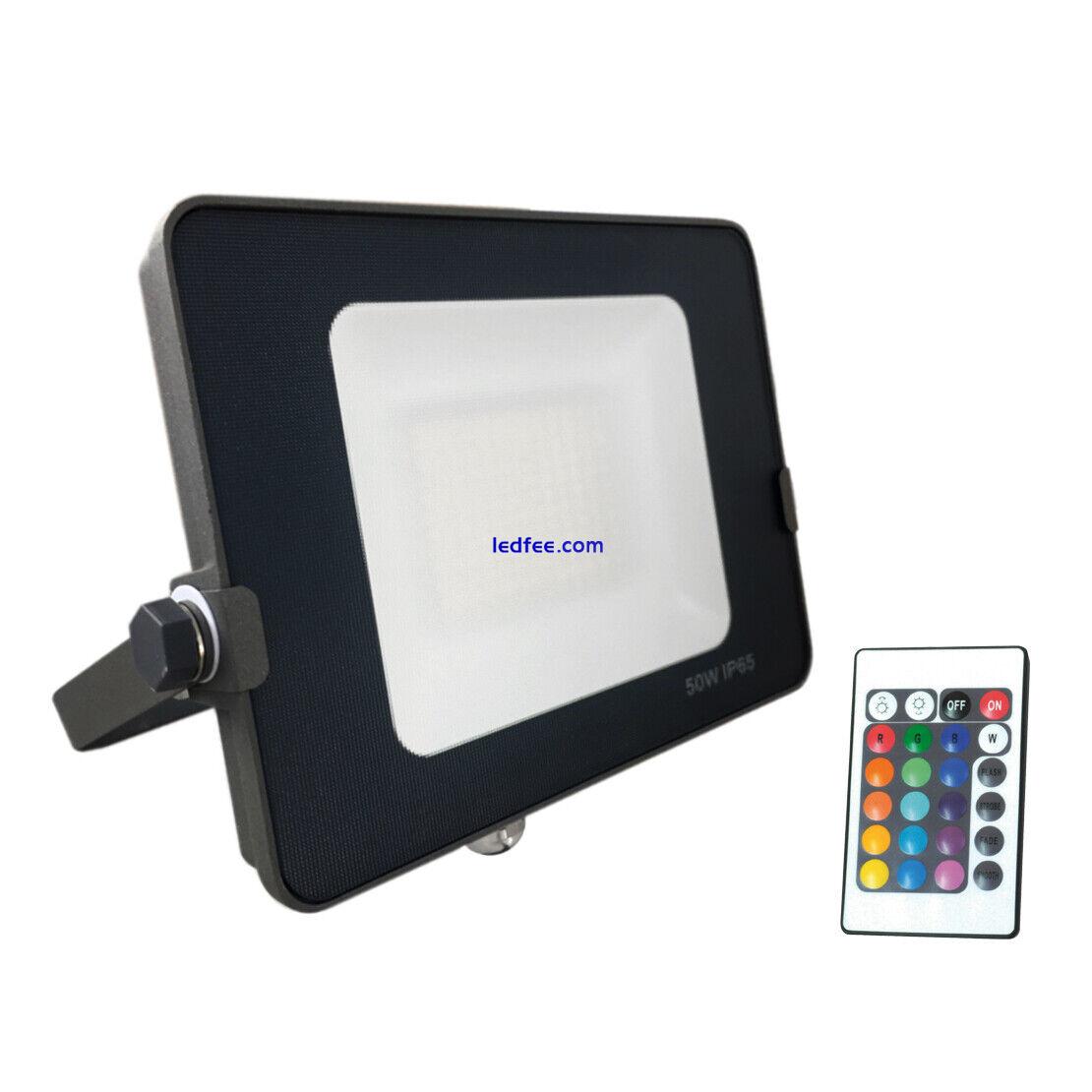 LED Floodlights RGB Colour Changing Novelty Outdoor Garden Lights With IR Remote 5 