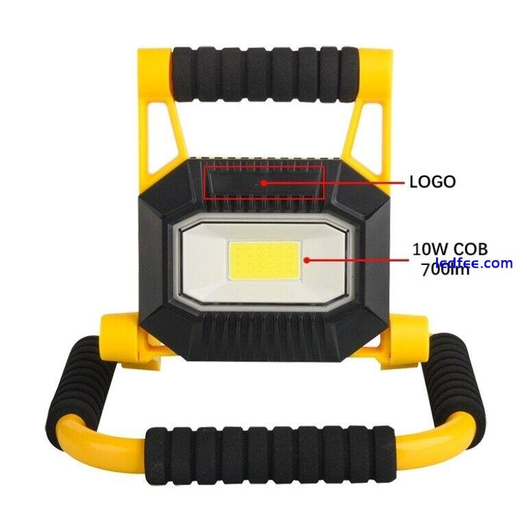 10/20W Rechargeable Hi Power LED USB Foldable Flood Light White Camping Work 3 