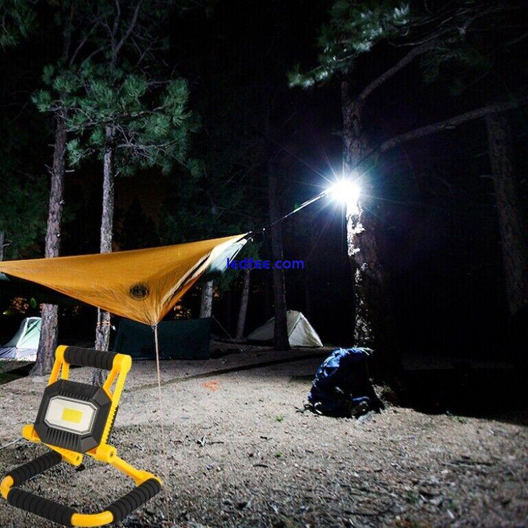 10/20W Rechargeable Hi Power LED USB Foldable Flood Light White Camping Work 5 