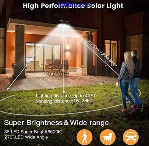 Solar Flood Security Lights with Motion Sensor, 100W Equiv. Dusk to Dawn Outd... 2 