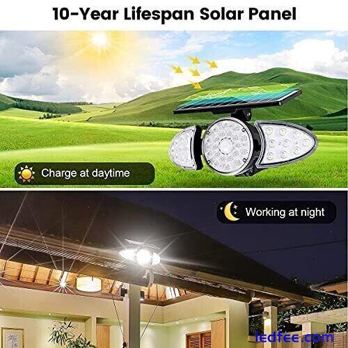 Solar Flood Security Lights with Motion Sensor, 100W Equiv. Dusk to Dawn Outd... 0 