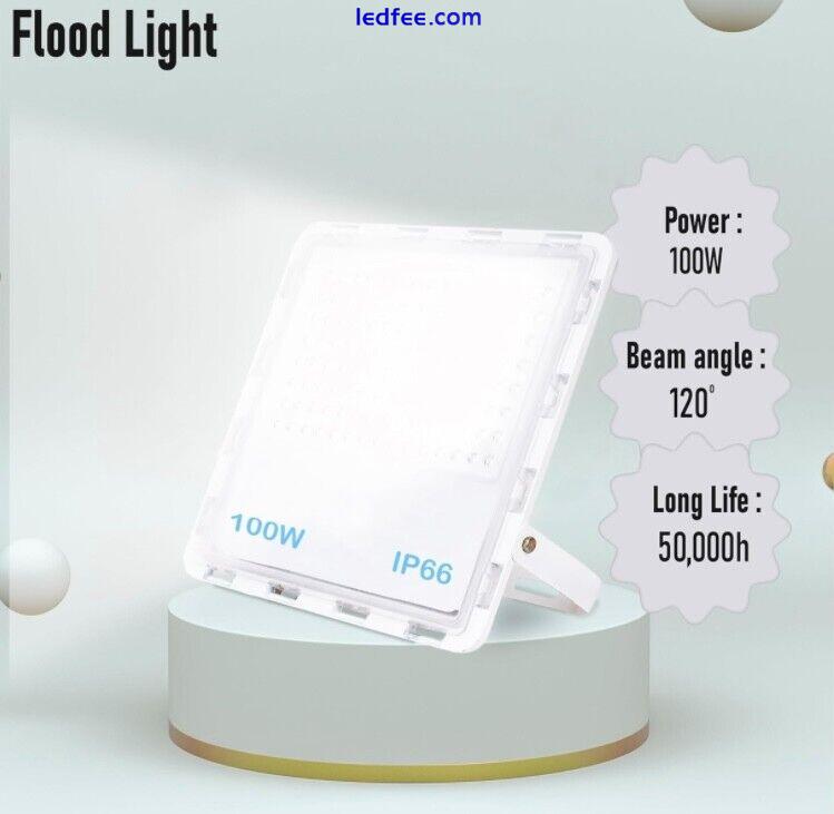 Ip66 Waterproof Lens Model 100W Led Flood Light in Cool White Pack of 1 3 