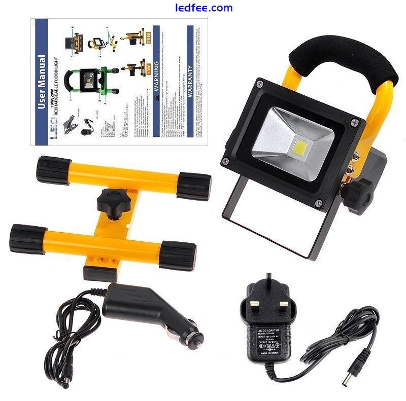 10W 20W 30W Portable Hi Power White LED Work Light Rechargeable Flood Light IP65 5 