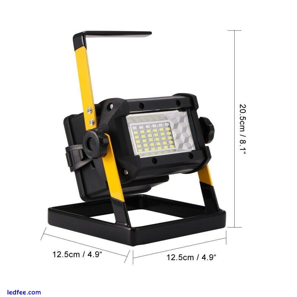 LED Rechargeable 50W 36LED Mobile Portable Work Site Flood Light Fishing Camping 1 