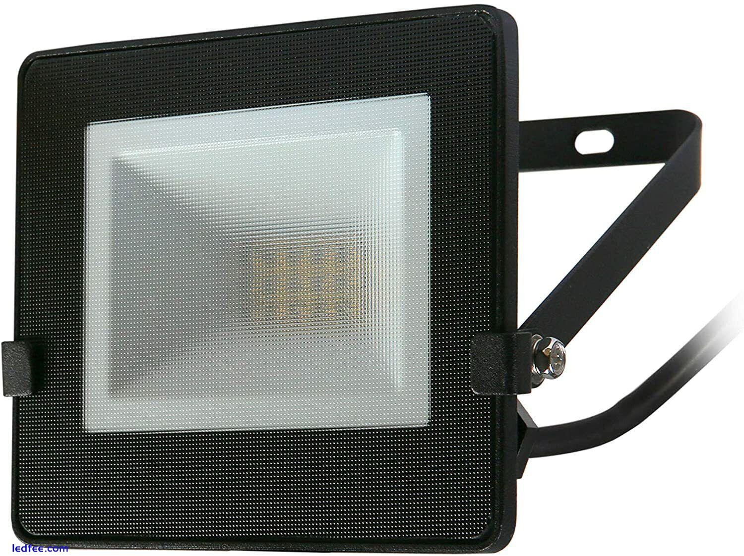 LUCECO LED SLIMLINE FLOODLIGHTS 10W 20W 30W 50W BLACK WHITE IP65 RATED 5 