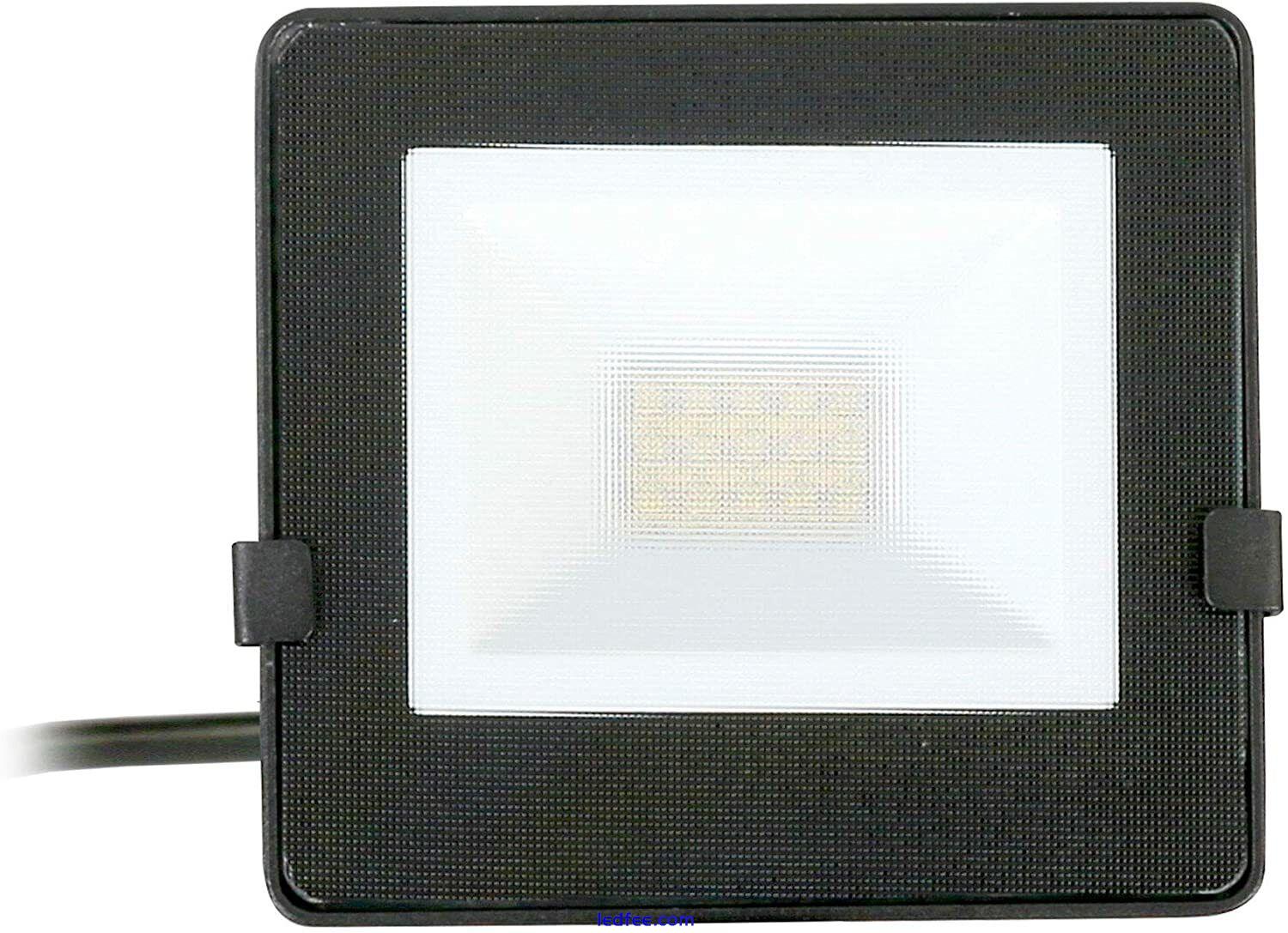 LUCECO LED SLIMLINE FLOODLIGHTS 10W 20W 30W 50W BLACK WHITE IP65 RATED 4 