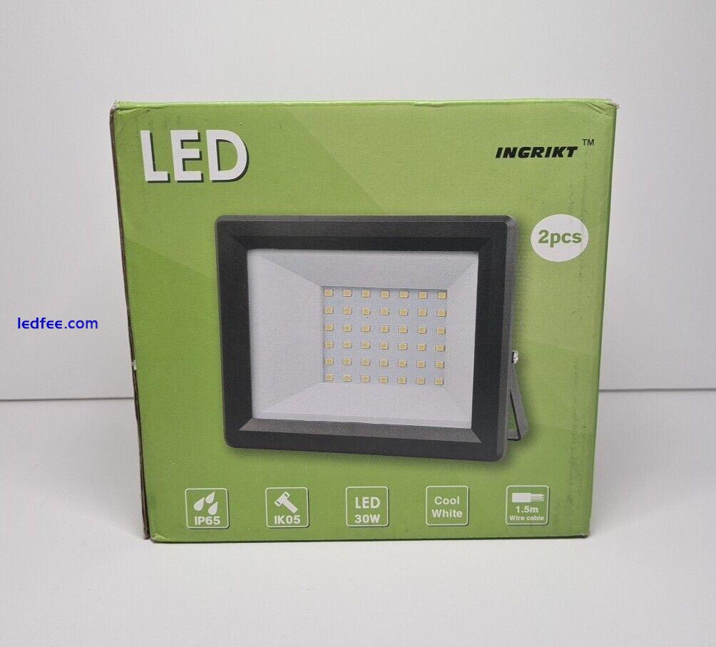 lNGRIKT 30W LED 2 Floodlights Outdoor Cool White 3000lm LED Security Lights IP65 0 