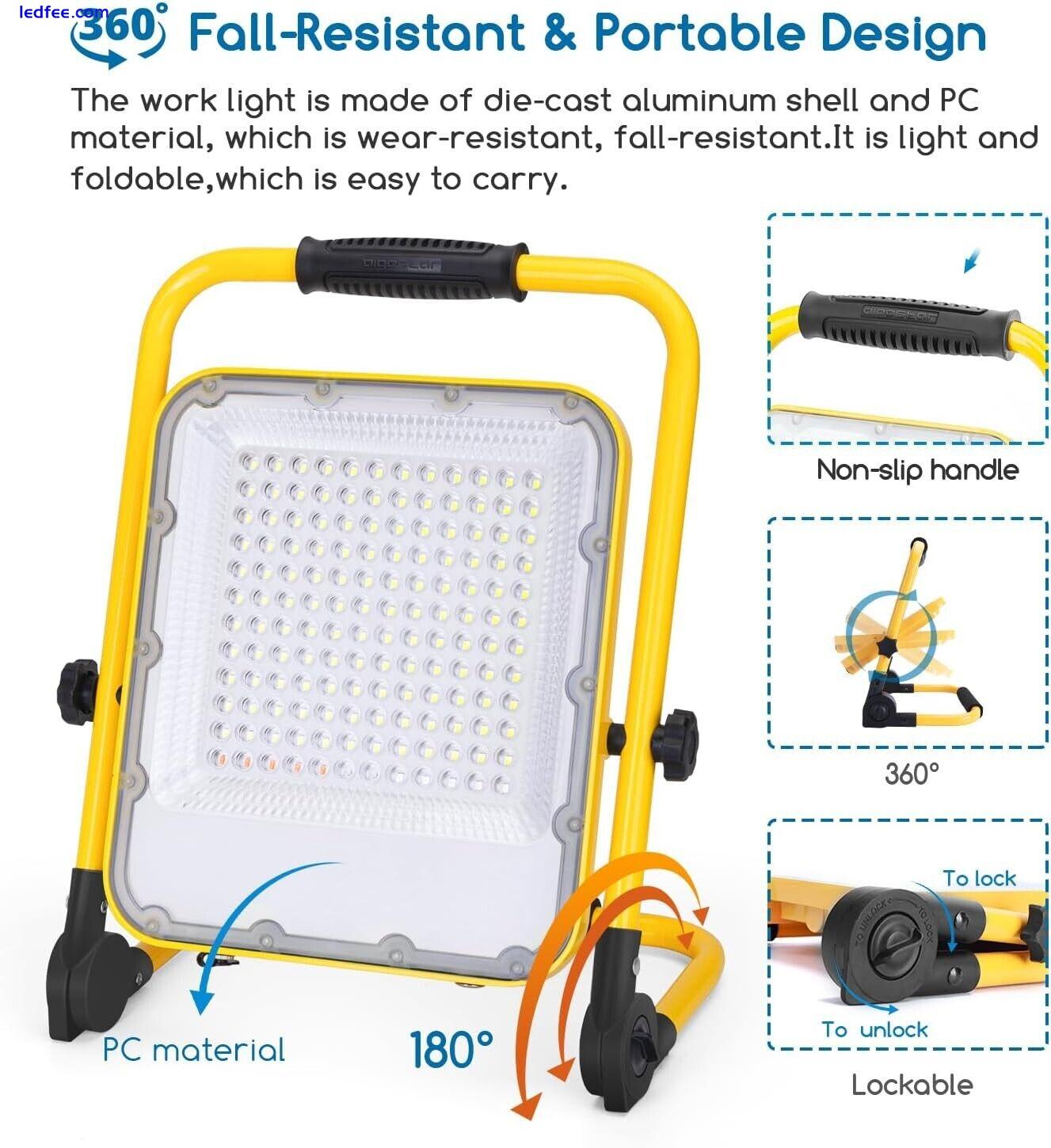 LED Rechargeable Work Light LED Spot Light Portable Floodlight w/ Power Bank UK 5 