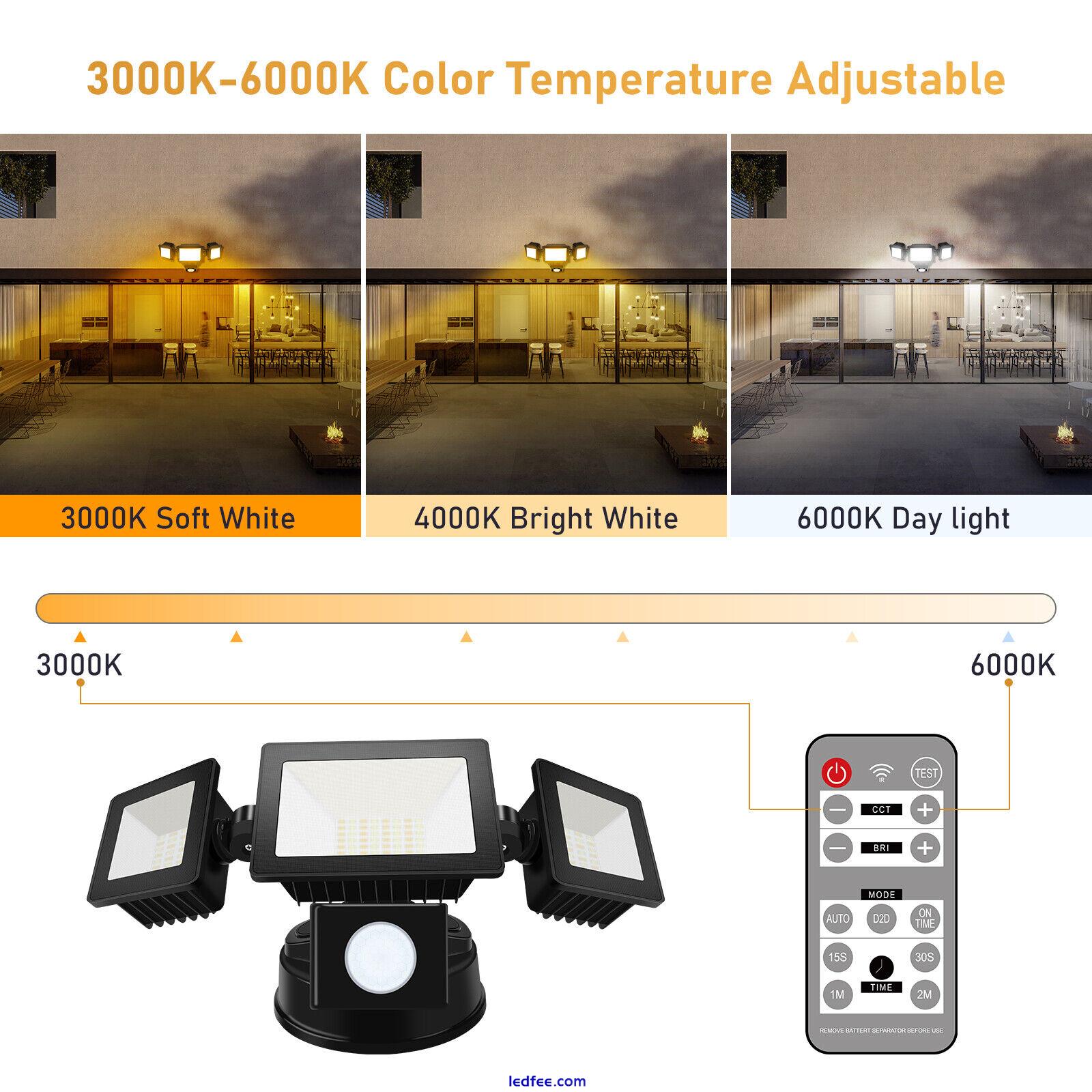 3200LM LED Security Flood PIR Light D2D Outdoor Garden Night 40W Wall Lamp 1 