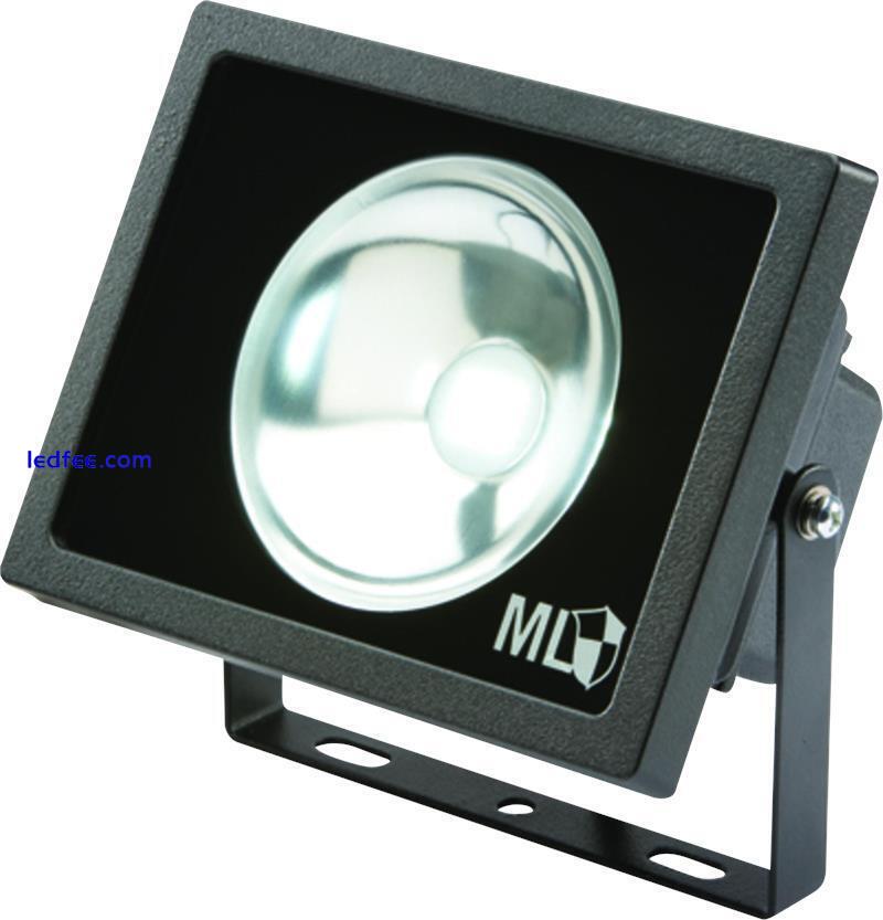 LED Security Flood Light Low Energy IP65 Outdoor in Black Aluminium 10/50W Range 1 