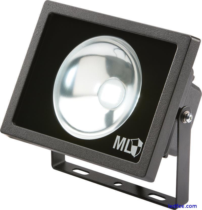 LED Security Flood Light Low Energy IP65 Outdoor in Black Aluminium 10/50W Range 0 