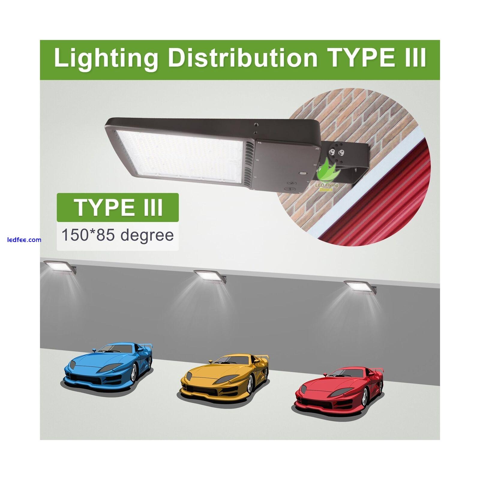 300W LED Parking Lot Lights, 42000LM Dimmable LED Shoebox Flood Lights 5700K ... 4 