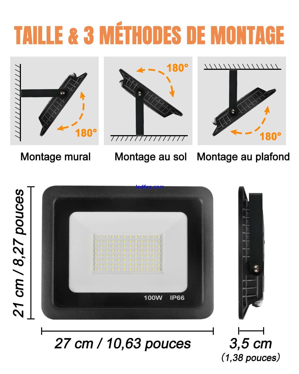 Maxesla 100W LED Flood Lights Outdoor 10000 Lumen, Outdoor Floodlight IP66 0 