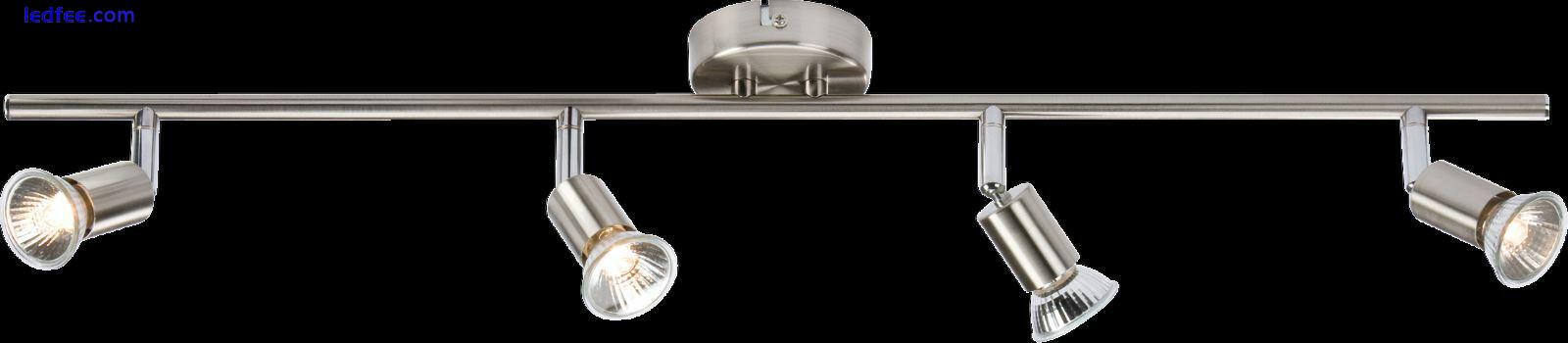 SATIN CHROME LED GU10 CEILING SPOTLIGHT FITTING 1 2 3 4 Cool White Warm White 3 