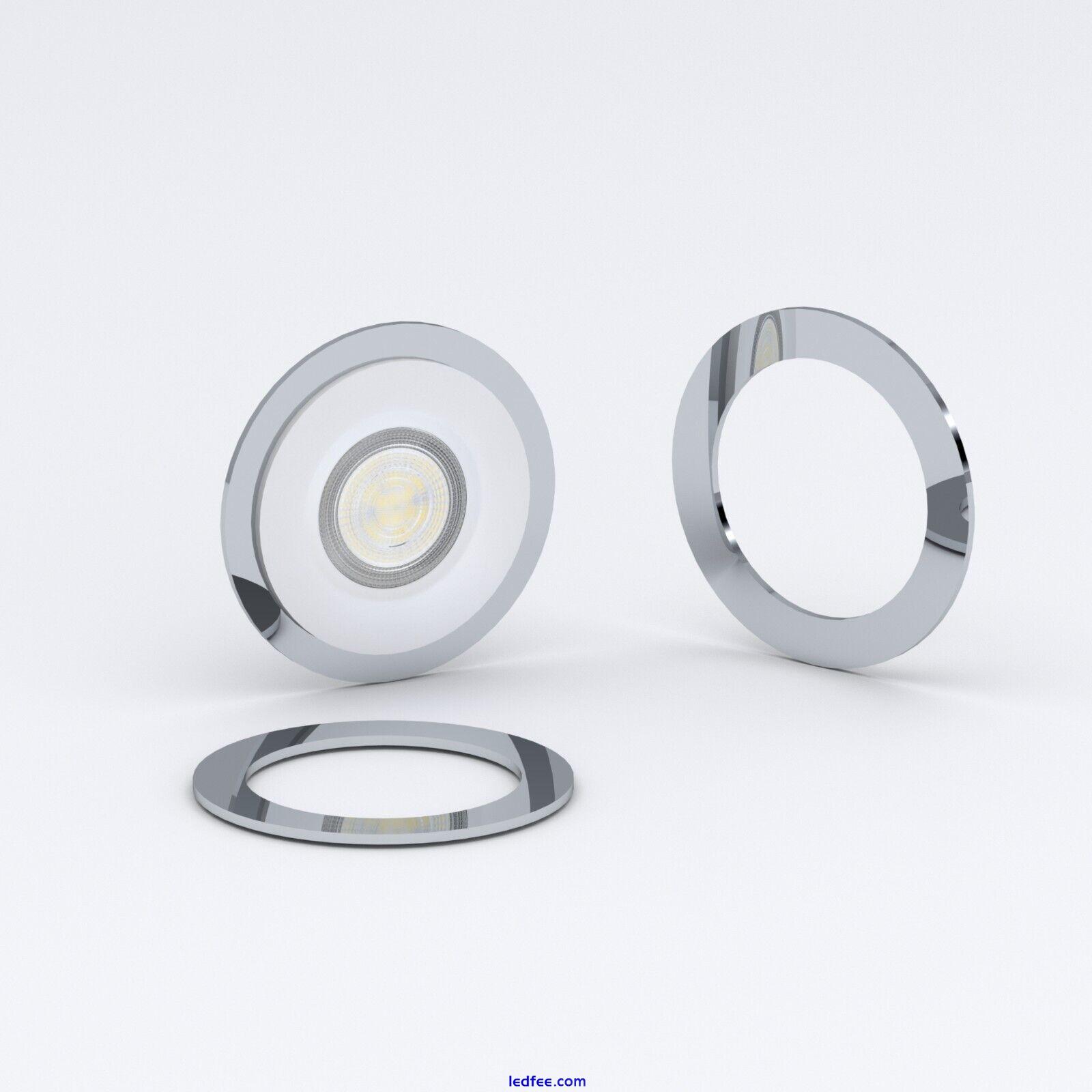 White & Silver Downlight Spotlight Surround Bezel Converter / QTY Discount 1 