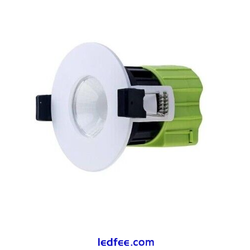 Luceco Matt White Fixed LED Spot Lights Neutral White Downlight 6W IP65 Dimmable 1 