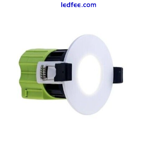 Luceco Matt White Fixed LED Spot Lights Neutral White Downlight 6W IP65 Dimmable 0 